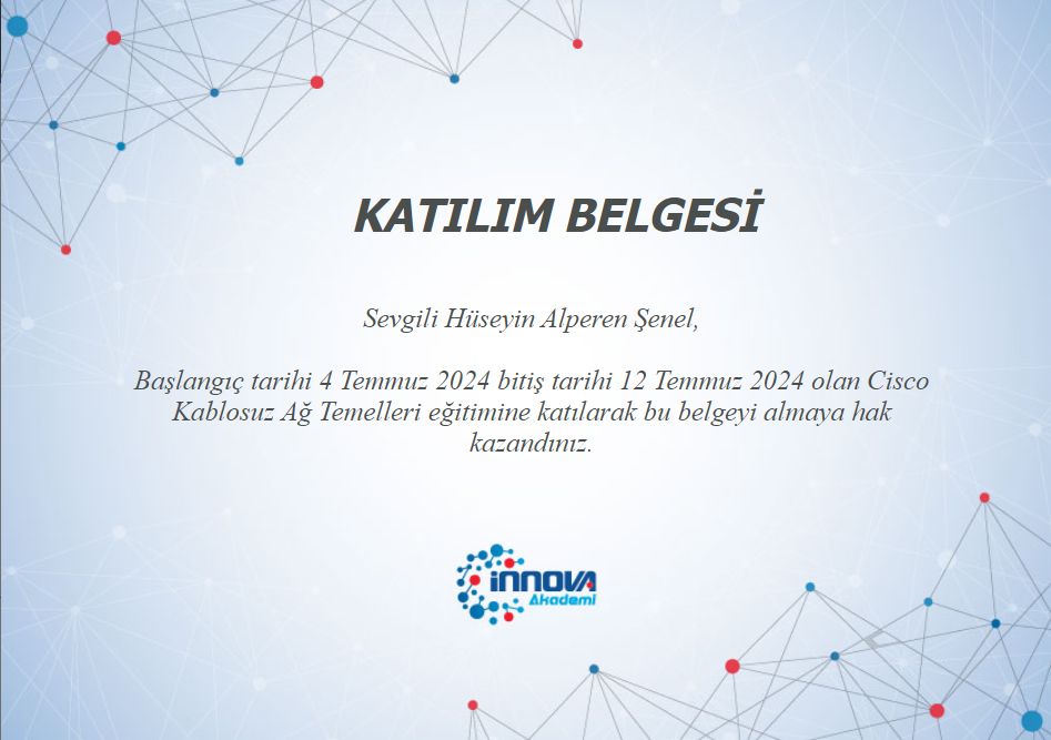 Innova Cisco sertifikası